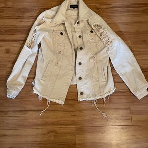 Pretty little things ripped Jean jacket